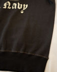 BUZZ RICKSON'S (バズリクソンズ) × PEANUTS (ピーナッツ) セットイン・クルーネックスウェット BR69274 "U.S.NAVY" ブラック