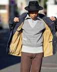 Dapper's(ダッパーズ) ハーフジップスウェット 1660 "Classical Two Way Neck Half Zip Sweat Special Sewing Model" ヘザーグレー