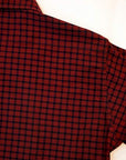 DELUXEWARE (デラックスウエア) 長袖シャツ LV-24 "THROUGH GINGHAM CHECK" レッド×ネイビー