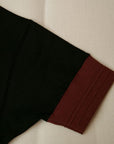 Dapper's (ダッパーズ) ボーダーTシャツ 1247 "Three Lines Border Print Crewneck Tee" ブラック/ワインレッド