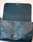 Dapper's (ダッパーズ) ミニショルダーバッグ 1530 "Horsehide Leather Mini Shoulder Bag" 青碧ブルー