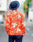 SUN SURF (サンサーフ) 長袖ハワイアンシャツ SS29205 "SOUTH SEA OUTRIGGER" レッド