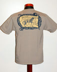 DELUXEWARE/半袖Tシャツ/DLT-25/LEATHER & SADDLE/アッシュグレー