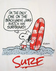 SUN SURF (サンサーフ) × PEANUTS (ピーナッツ) 半袖スヌーピーTシャツ SS79166 "SURF" ホワイト