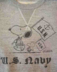 BUZZ RICKSON'S (バズリクソンズ) × PEANUTS (ピーナッツ) セットイン・クルーネックスウェット BR69274 "U.S.NAVY" H.グレー