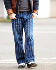 Dapper's (ダッパーズ) ワークパンツ 1270 "Classical Railroader Work Pants" インディゴウォバッシュ・ロープストライプ