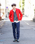 DALEE'S (ダリーズ) 長袖ドレスシャツ "CALICO.D (キャラコ.D) with COLLER No.4" ホワイトストライプ