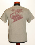 DELUXEWARE (デラックスウエア) 半袖リンガーTシャツ S69D "BROOKLYN" Wミックスグレー