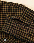 DELUXEWARE (デラックスウエア) 長袖シャツ LV-24 "THROUGH GINGHAM CHECK" ブラック×イエロー