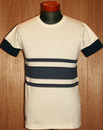 Dapper's (ダッパーズ) ボーダーTシャツ 1247 "Three Lines Border Print Crewneck Tee" クリーム/ネイビー