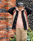 Dapper's (ダッパーズ) レザーキャスケット 1669 "40’s Style Classic Horsehide Leather Casquette" R.ブラック (ブラウンベース)