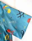 STAR OF HOLLYWOOD (スターオブハリウッド) 半袖オープンシャツ SH39084 "ROCKIN' NOTES" ブルー