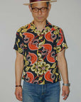SUN SURF (サンサーフ) 半袖ハワイアンシャツ SS38333 "MAHIOLE" ブラック