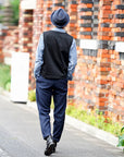 DALEE'S (ダリーズ) レザーベスト "Mest.C (メスト.C)" ...Horse Hide Leather Vest ネイビー