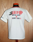 DELUXEWARE (デラックスウエア) 半袖Tシャツ 7002 "C.V.C." ホワイト×レッド