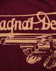 DELUXEWARE (デラックスウエア) 半袖Tシャツ DLT-1604B "MAGNAT DEBON" トップパープル×フットブルー