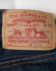 TCB (ティーシービー) ジーンズ "Pre-shrunk jeans (type 505)" インディゴ・ワンウォッシュ