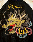 TAILOR TOYO (テーラー東洋) リバーシブル・アセテートスカジャン TT15273 ブラック/ベージュ"DRAGON HEAD"×レッド/シルバー"JAPAN MAP"