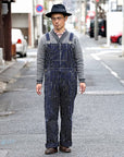 HEAD LIGHT (ヘッドライト) ストライプデニム・オーバーオール HD42498 "SPECIAL WOVEN STRIPE DENIM LOW BACK OVERALLS" ワンウォッシュ