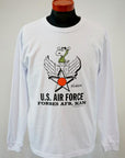 BUZZ RICKSON'S (バズリクソンズ) × PEANUTS (ピーナッツ) 長袖スヌーピーTシャツ BR69275 "FORBES AFB, KAN" ホワイト