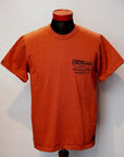 DELUXEWARE (デラックスウエア) 半袖Tシャツ BRGX-22D "EAGLE ARCH" アンバーオレンジ