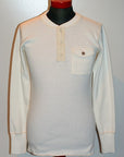 SUGAR CANE (シュガーケーン) 長袖ヘンリーネックTシャツ SC68351 "HEAVY COTTON HENLEY T-SHIRT" ホワイト