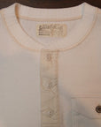 SUGAR CANE (シュガーケーン) 長袖ヘンリーネックTシャツ SC68351 "HEAVY COTTON HENLEY T-SHIRT" ホワイト