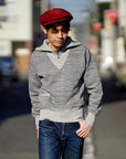 Dapper's(ダッパーズ) ハーフジップスウェット 1660 "Classical Two Way Neck Half Zip Sweat Special Sewing Model" ヘザーグレー