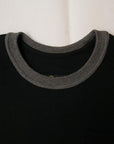 Dapper's (ダッパーズ) クルーネック・半袖メッシュTシャツ 1464 "Crew Neck S/S Mesh Tee" ブラック×ダークグレー