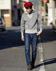 Dapper's(ダッパーズ) ハーフジップスウェット 1660 "Classical Two Way Neck Half Zip Sweat Special Sewing Model" ヘザーグレー