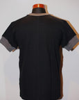 Dapper's (ダッパーズ) クルーネック・半袖メッシュTシャツ 1464 "Crew Neck S/S Mesh Tee" ブラック×ダークグレー