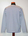 WORKERS (ワーカーズ) 長袖ボーダーTシャツ "Henley Border Long" ホワイト×ブルー