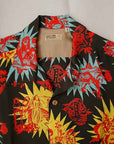 KEONI OF HAWAII (ケオニオブハワイ) by SUN SURF (サンサーフ) 半袖ハワイアンシャツ SS38466 "GAUGUIN WOODCUT III" ブラック
