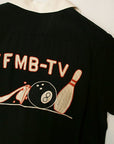 STYLE EYES (スタイルアイズ) レーヨン・ボウリングシャツ SE38075 "KFMB-TV" ブラック