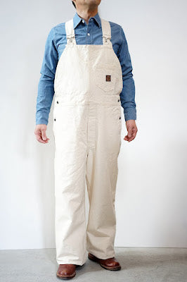 SAILOR MOKU PRODUCTS (セイラー・モク・プロダクツ)　コットンダック・オーバーオール　SM42523　"10oz. COTTON DUCK OVERALLS"　オフホワイト