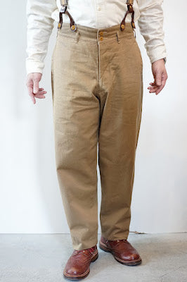 The 2 Monkeys (ザ・トゥーモンキーズ)　チノクロス・ワークパンツ　TM01342　"Chino Cloth Voyager Pants (チノクロス・ボイジャーパンツ)"　カーキ