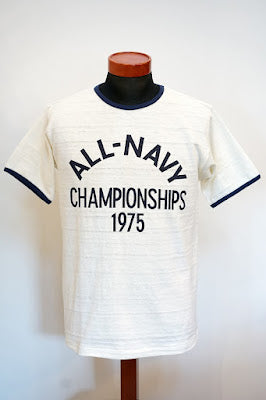 WARE HOUSE (ウエアハウス)　リンガーTシャツ　4059　"ALL-NAVY"