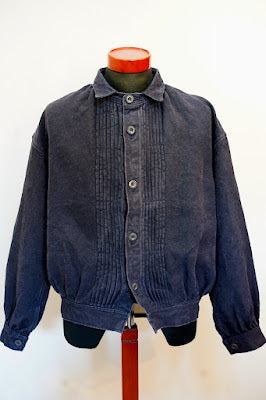 The 2 Monkeys (ザ・トゥーモンキーズ)　リネン・ワークジャケット　TM02454　"French Work Blouse (フレンチワークブラウス)"　ブルーブラック