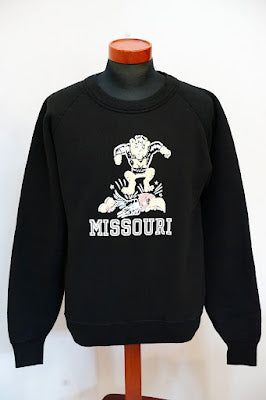 Dapper's (ダッパーズ)　フロッキースウェット　1736　"MISSOURI"　ブラック