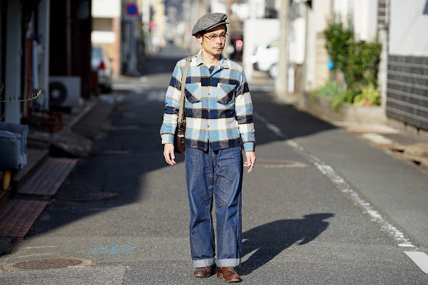 DELUXEWARE　MVB-14　"THROUGH WOOL SHIRT"　BlueCheck