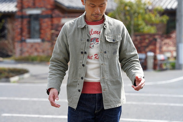 BUZZ RICKSON'S　BR15123　"U.S.M.C. M-1944 HERRINGBONE UTILITY JACKET"