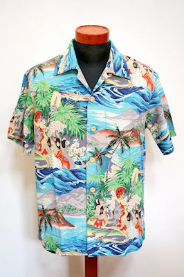 SUN SURF Special Edition (サンサーフ・スペシャルエディション)　半袖ハワイアンシャツ　SS39278　"ALOHA UNIVERSAL WORLD"　ブルー