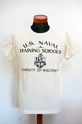 Dapper's (ダッパーズ)　半袖Tシャツ　1700　Military Crew Neck T Standard Sewing Model　"U.S.NAVAL USN"