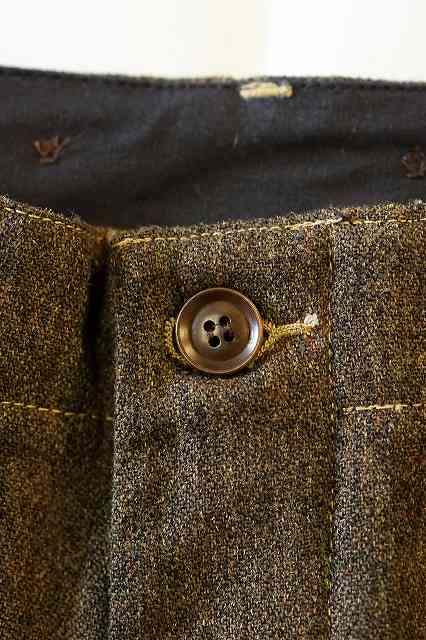 Dapper's (ダッパーズ)　ワイドワークトラウザース　1676　"Classical Army Style Wide Trousers"　オリーブブラウンサージ