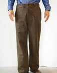Dapper's (ダッパーズ)　ワイドワークトラウザース　1676　"Classical Army Style Wide Trousers"　オリーブブラウンサージ