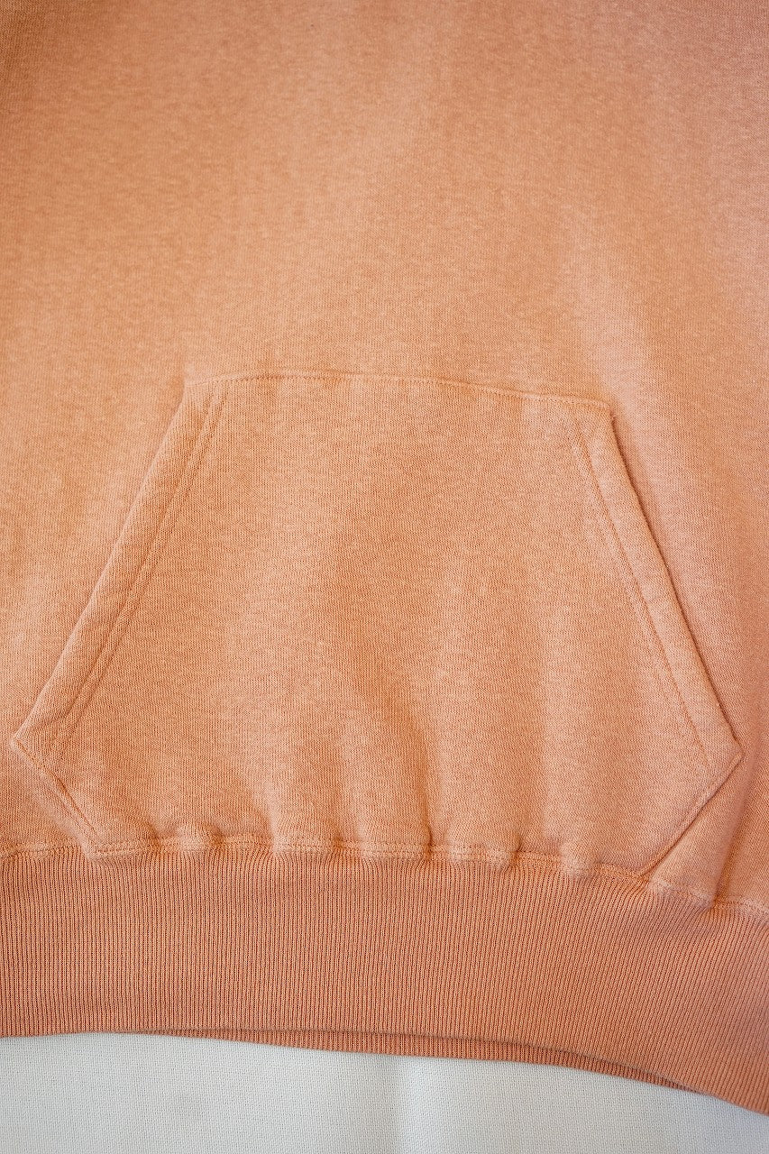 DUBBLE WORKS (ダブルワークス)　吊編みスウェットパーカー　86002　"LOOP WHEEL SWEAT HOODIE"　サーモンピンク