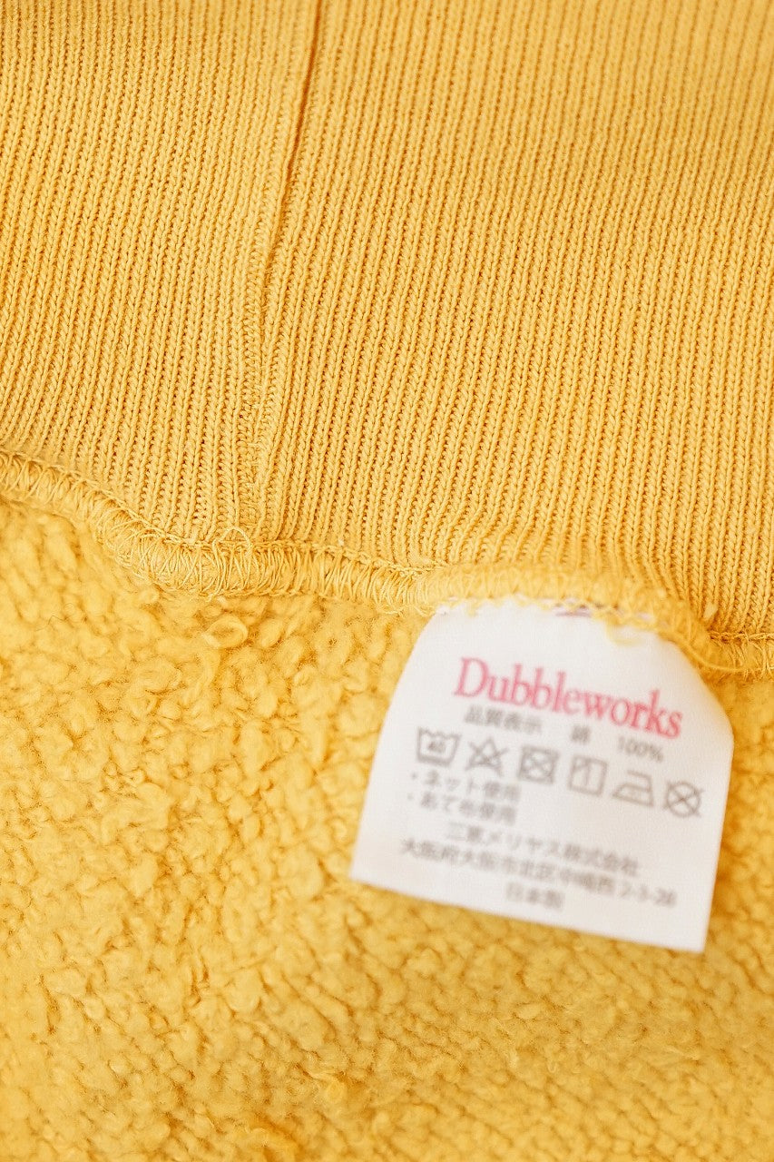 DUBBLE WORKS (ダブルワークス)　吊編みスウェットパーカー　86002　"LOOP WHEEL SWEAT HOODIE"　シトラス