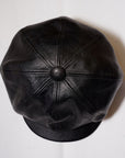 Dapper's (ダッパーズ)　レザーキャスケット　1669　"40’s Style Classic Horsehide Leather Casquette"　R.ブラック (ブラウンベース)