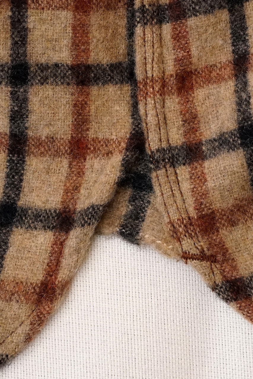 Dapper's (ダッパーズ)　ウール・ワークシャツ　1674　"Plaid Check Woolen Work Shirts"　ベージュチェック
