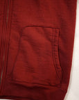 DELUXEWARE (デラックスウエア)　フルジップ・スウェットパーカー　SPZ-00　"FULLZIP PARKA PLAIN"　クリムゾンレッド